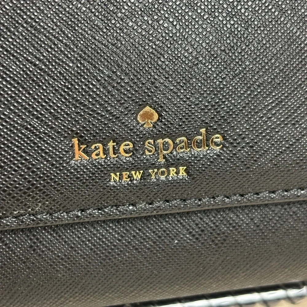KATE SPADE Saffiano Black Leather Iphone  Wallet